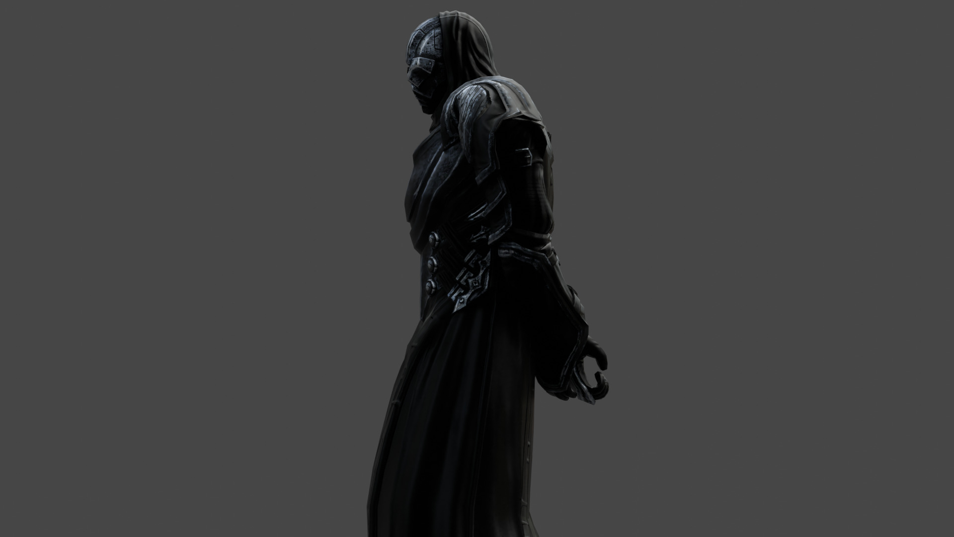 Dark Enforcer Sci-Fi Soldier Rigged and Game Ready 3D Model Low-poly 3D model_11