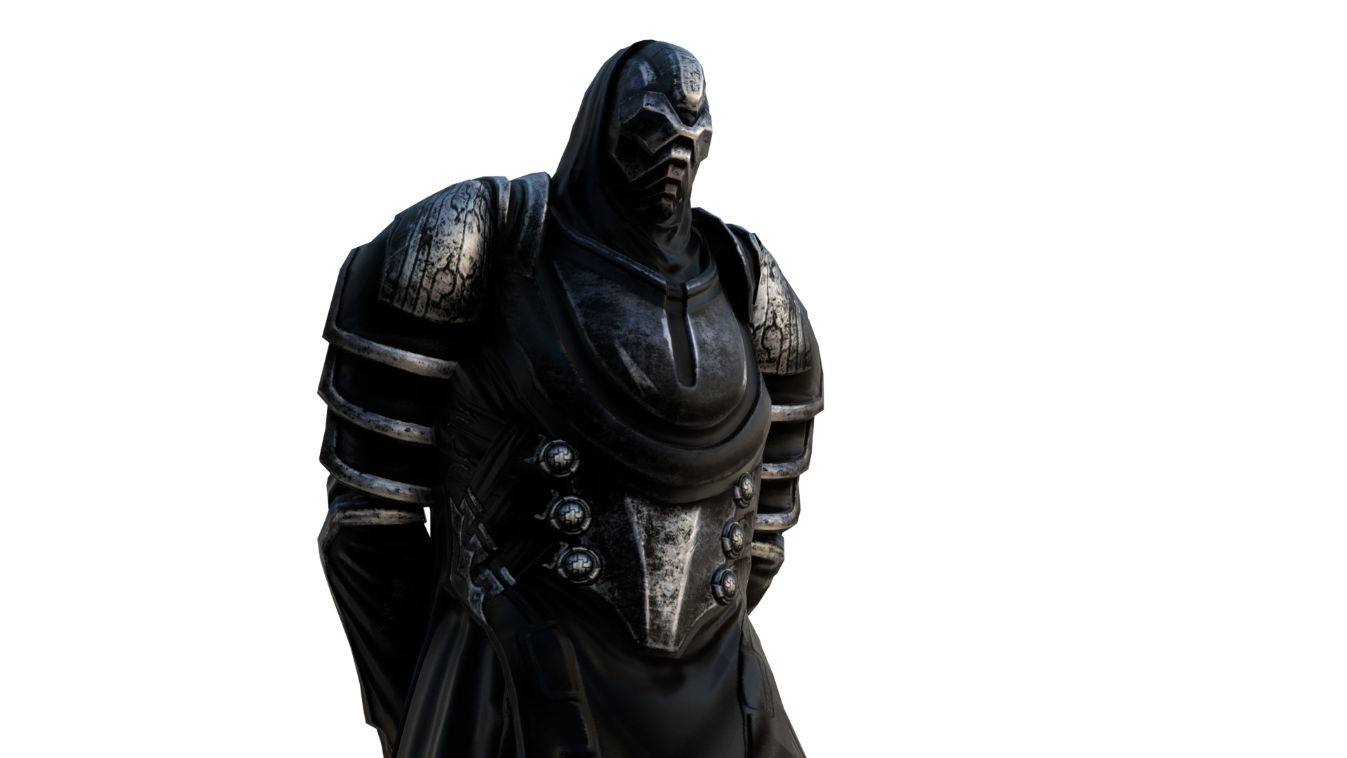 Dark Enforcer Sci-Fi Soldier Rigged and Game Ready 3D Model Low-poly 3D model_14