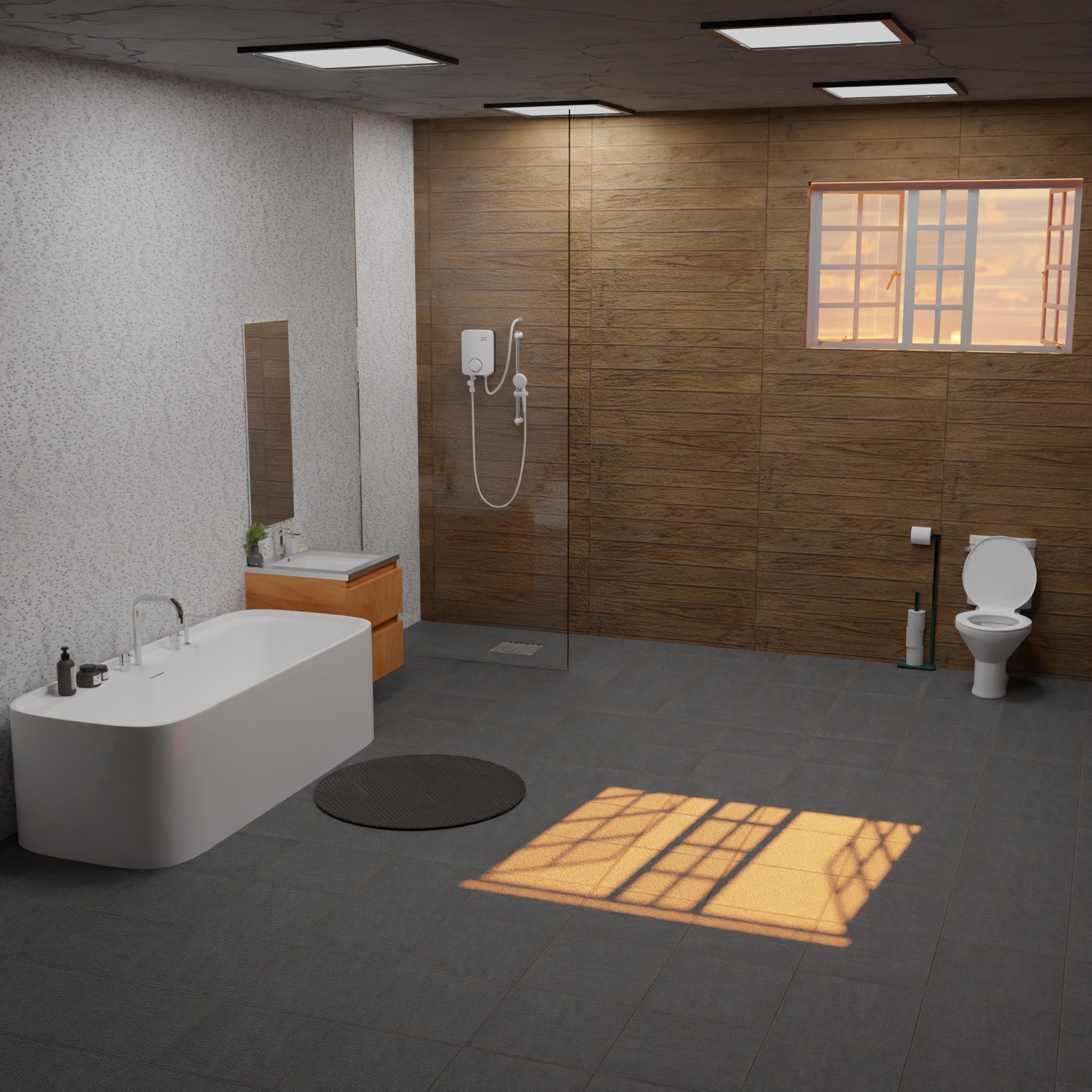 bathroom Low-poly 3D model_4