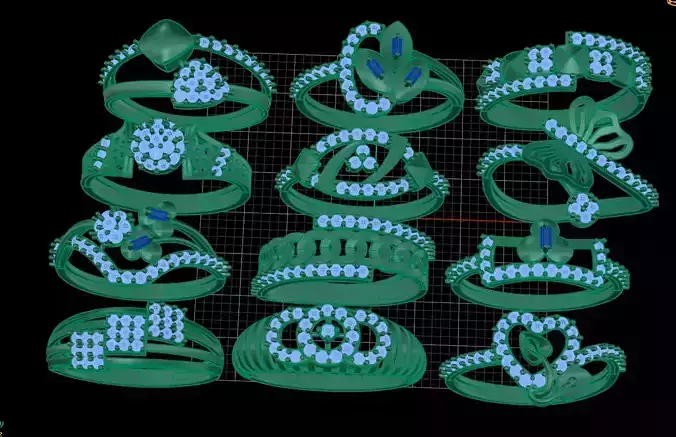 48 light weighted gold and silver rings 