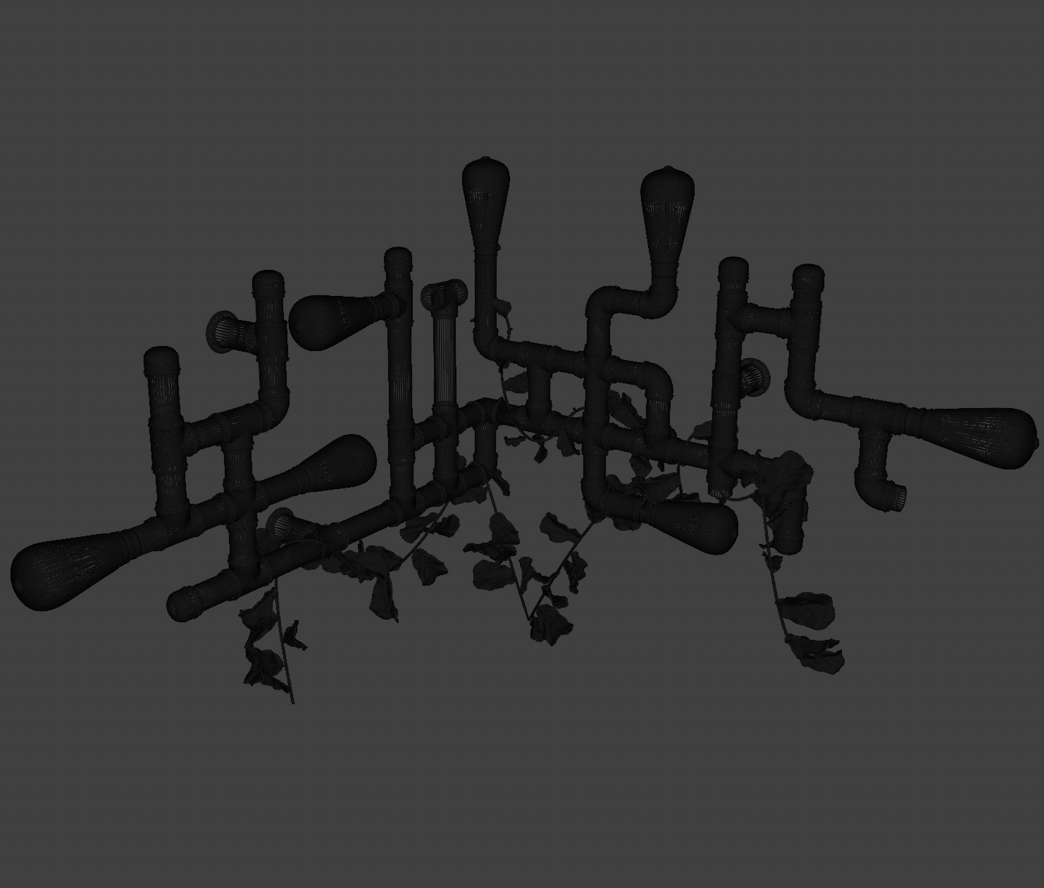 Lamp - Plumbing Copper Pipe 3D model_4