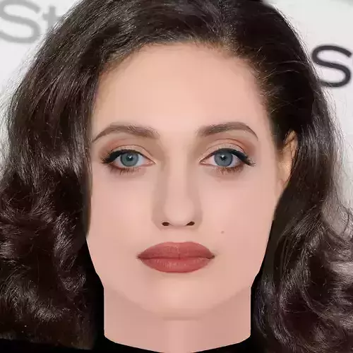 Kat Dennings Head - No Hair - Low poly head for game 