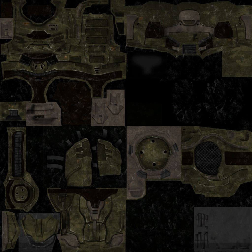 Futuristic Soldier 3D Model Rigged for Games Cinematics Low-poly 3D model_5