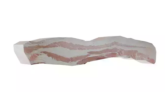 Raw Pork Belly Low-Poly Model