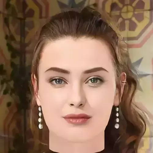 Katherine Langford Head - No Hair - Low poly head for game 
