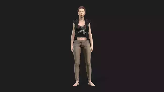 Animation and game ready woman character