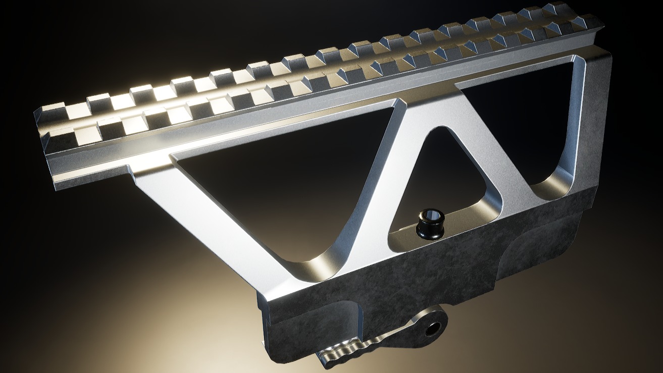 AAA Side Rail Mount Game Ready PBR Low-poly 3D model_3