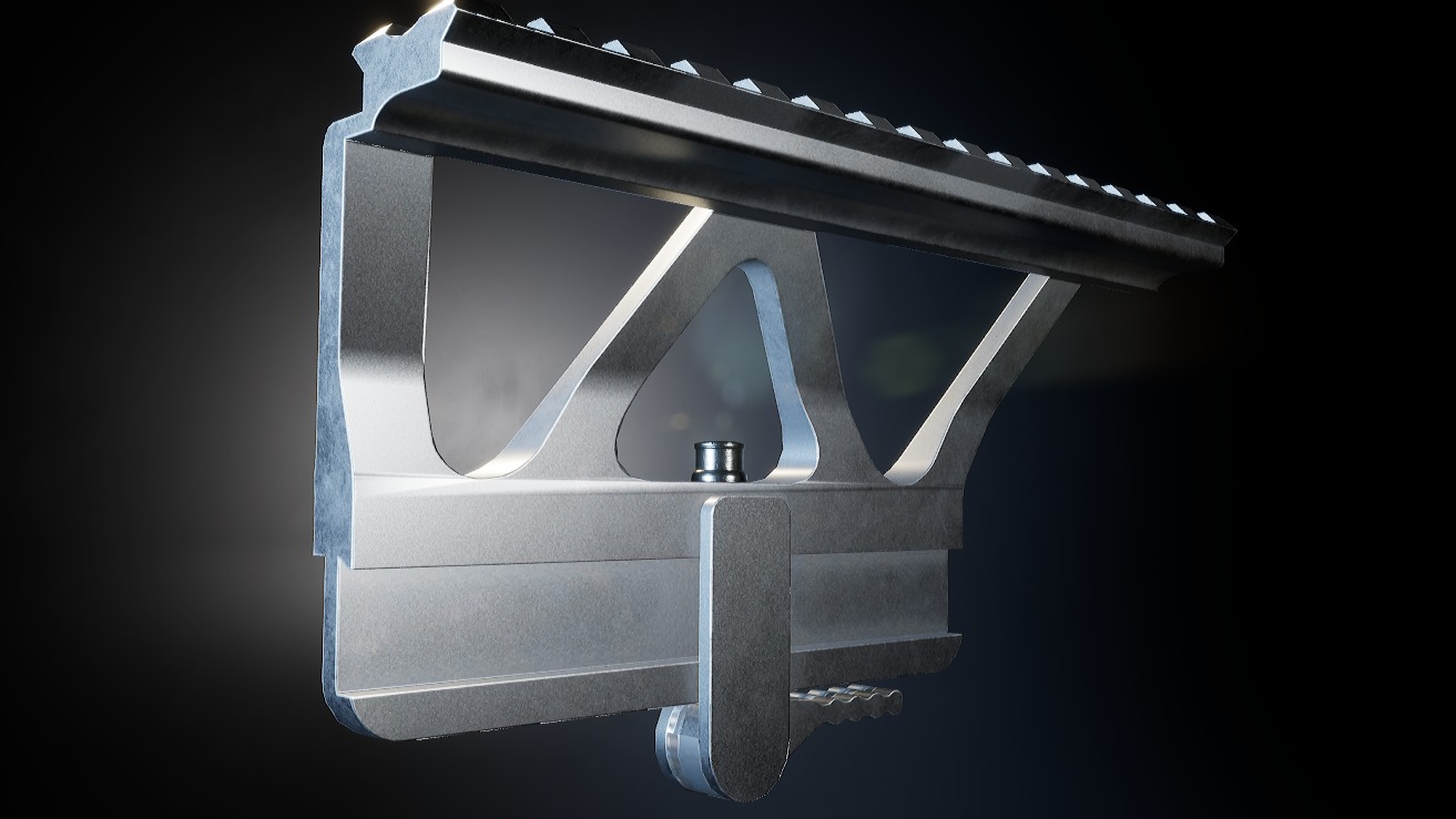 AAA Side Rail Mount Game Ready PBR Low-poly 3D model_2