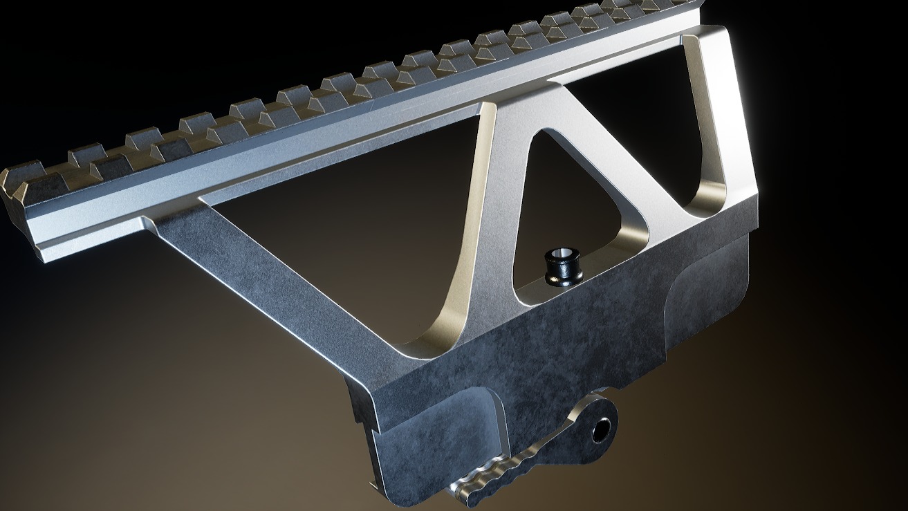 AAA Side Rail Mount Game Ready PBR Low-poly 3D model_5