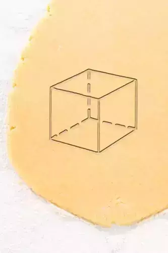 Geometric Cube Cookie Cutter - Biscuit Cutter