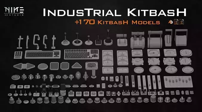 Industrial Kitbash-V3- Control panel details