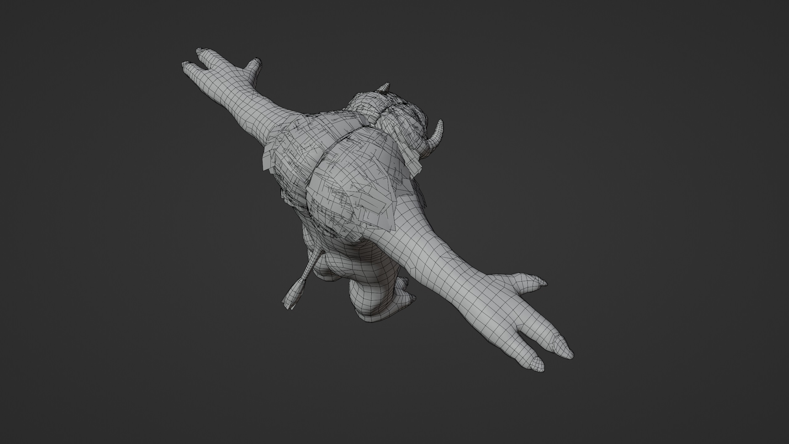 Minotaur monster Low-poly 3D model_7