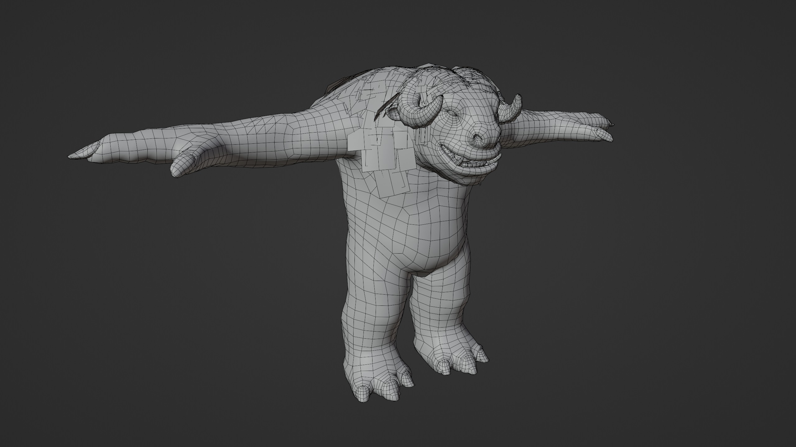 Minotaur monster Low-poly 3D model_5