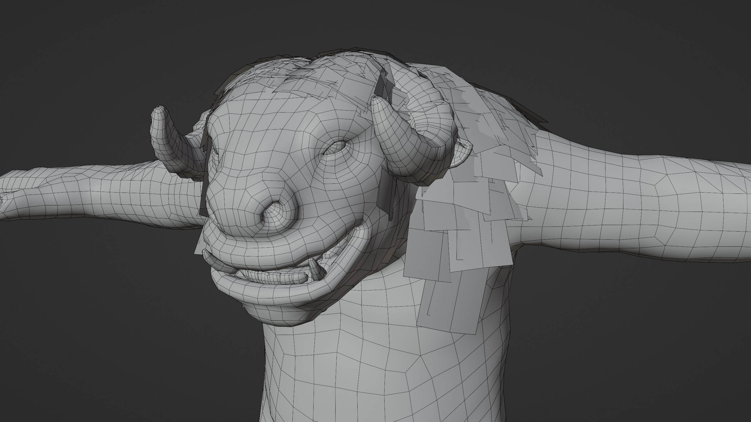 Minotaur monster Low-poly 3D model_8