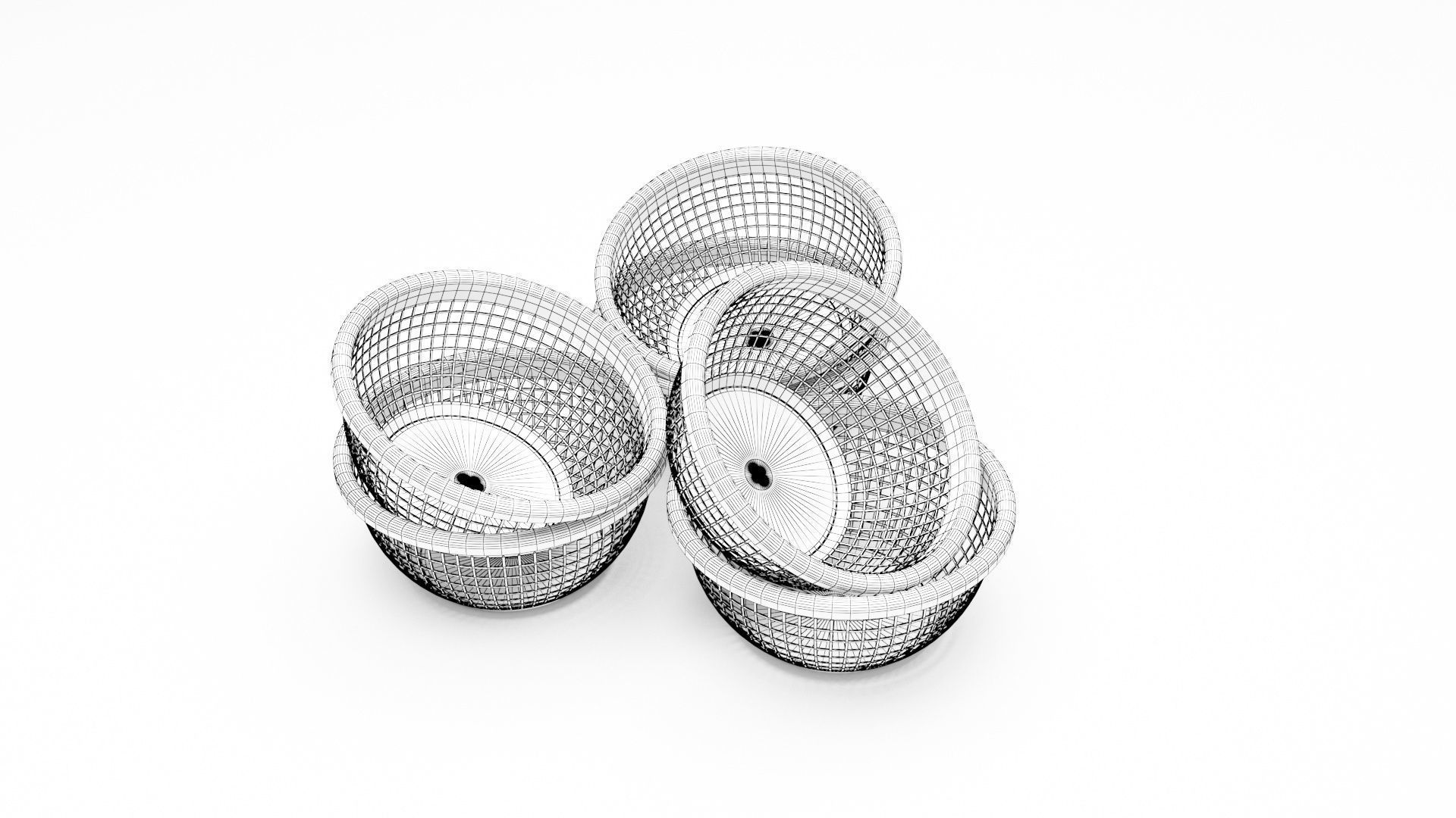 Plastic Basket 3D model_7