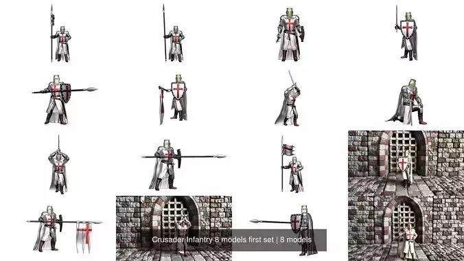 Crusader Infantry 8 models first set