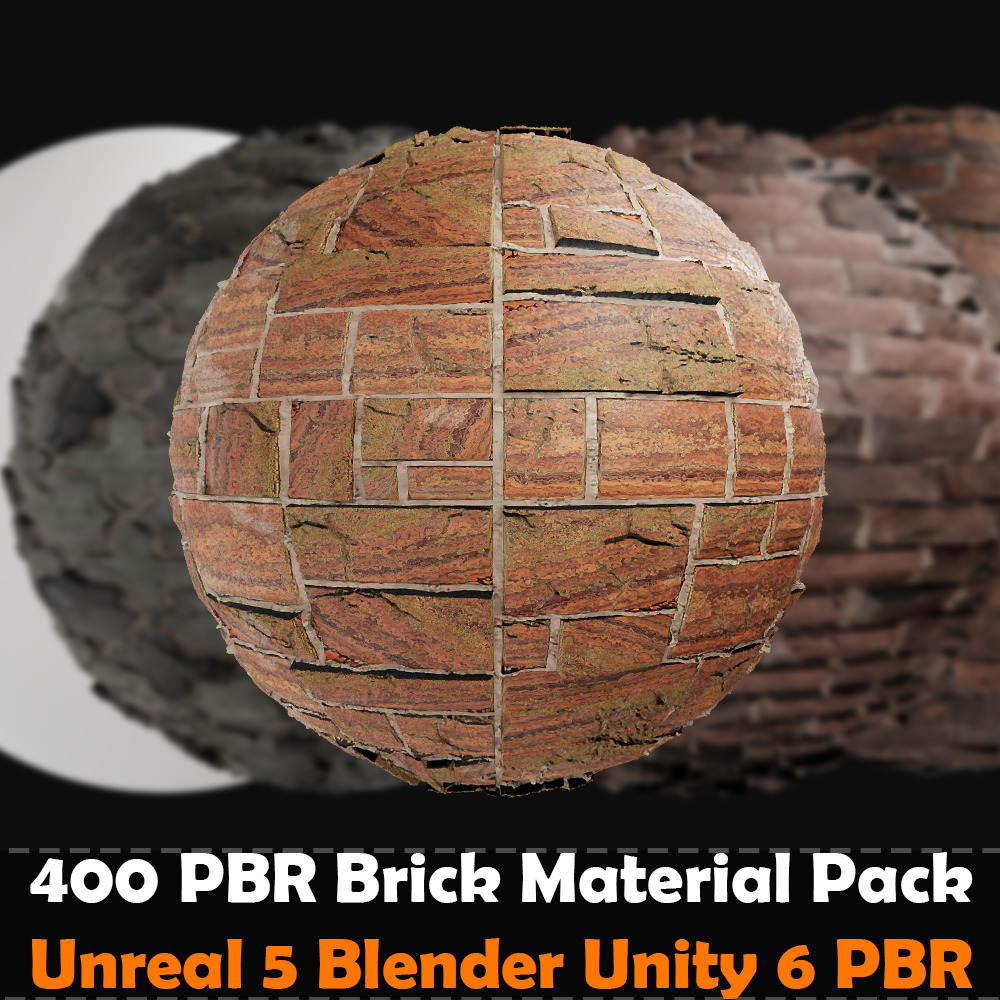 BUNDLE 400 Brick Materials Mega Pack Texture_1