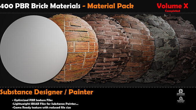 BUNDLE 400 Brick Materials Mega Pack Texture