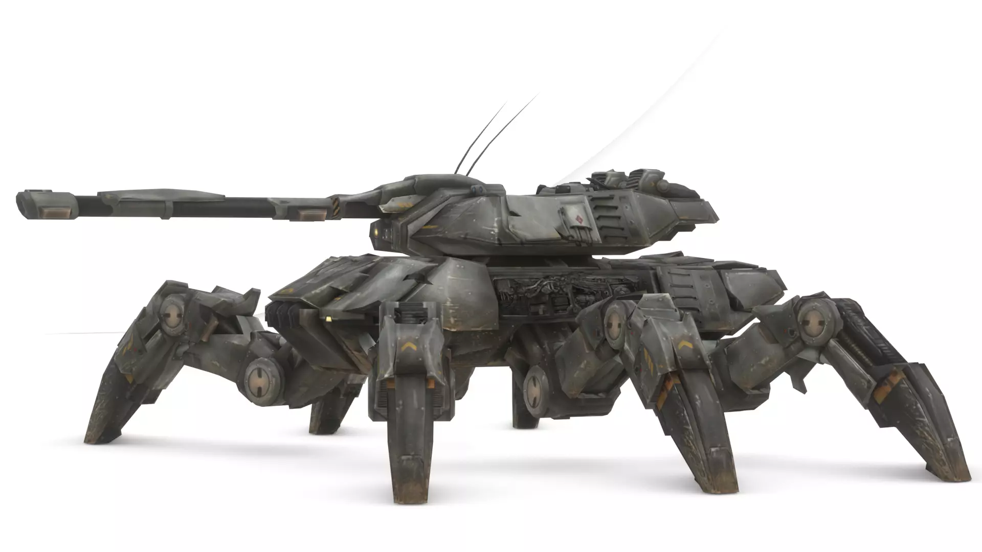 Spider Legged Tank 3D Model Futuristic Mecha Vehicle 3D model_5