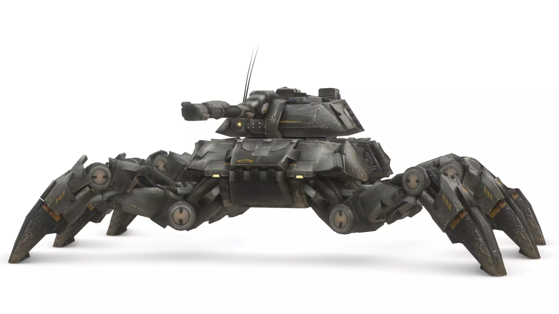 Spider Legged Tank 3D Model Futuristic Mecha Vehicle 3D model_0
