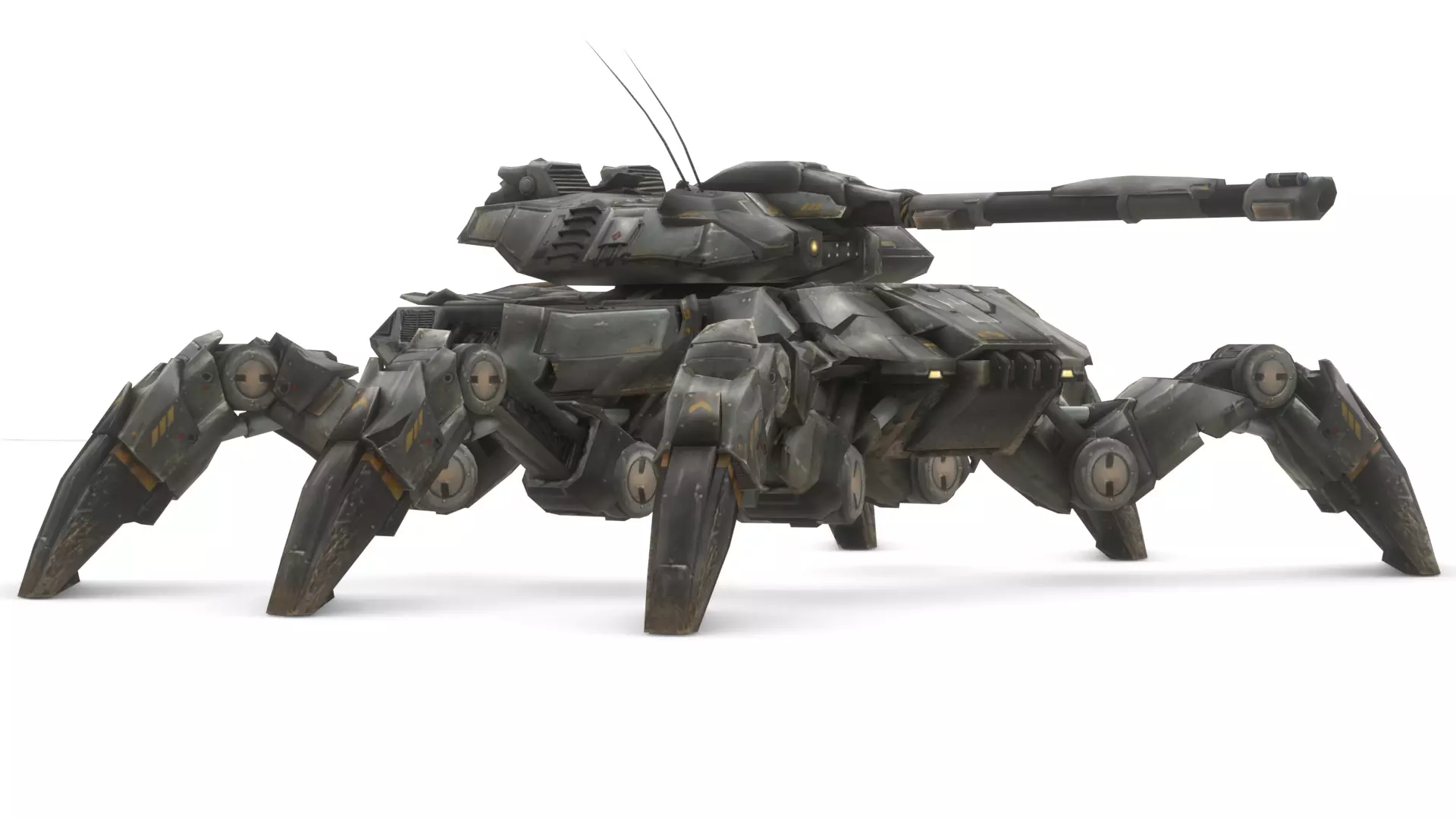 Spider Legged Tank 3D Model Futuristic Mecha Vehicle 3D model_9
