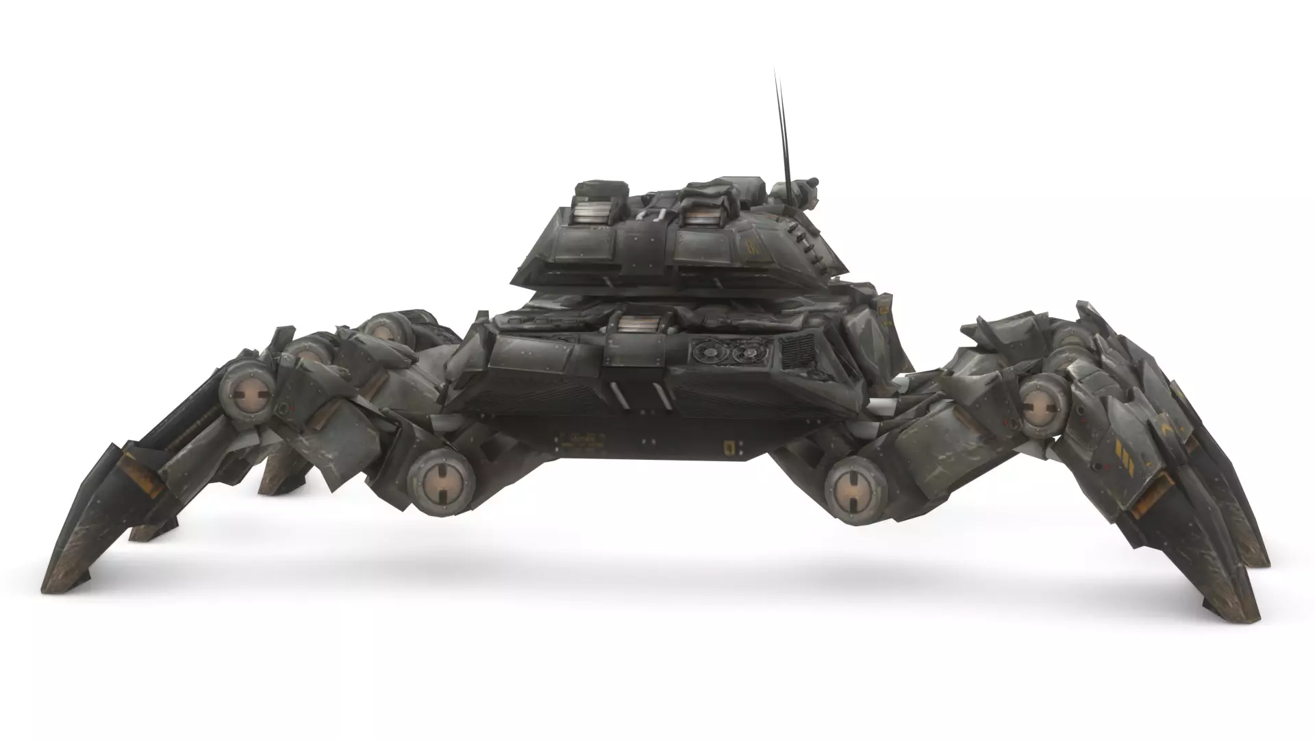 Spider Legged Tank 3D Model Futuristic Mecha Vehicle 3D model_1