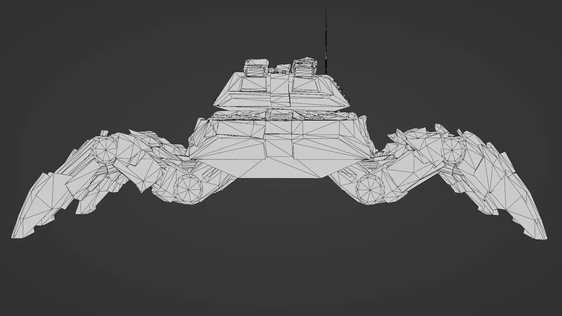 Spider Legged Tank 3D Model Futuristic Mecha Vehicle 3D model_30