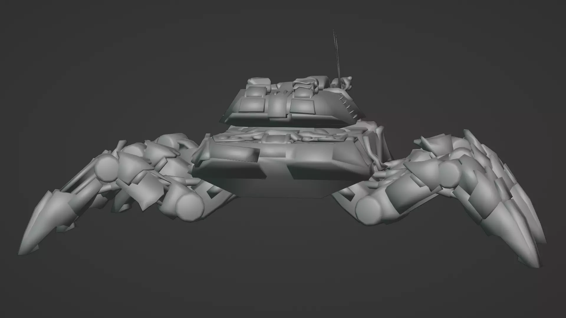 Spider Legged Tank 3D Model Futuristic Mecha Vehicle 3D model_12