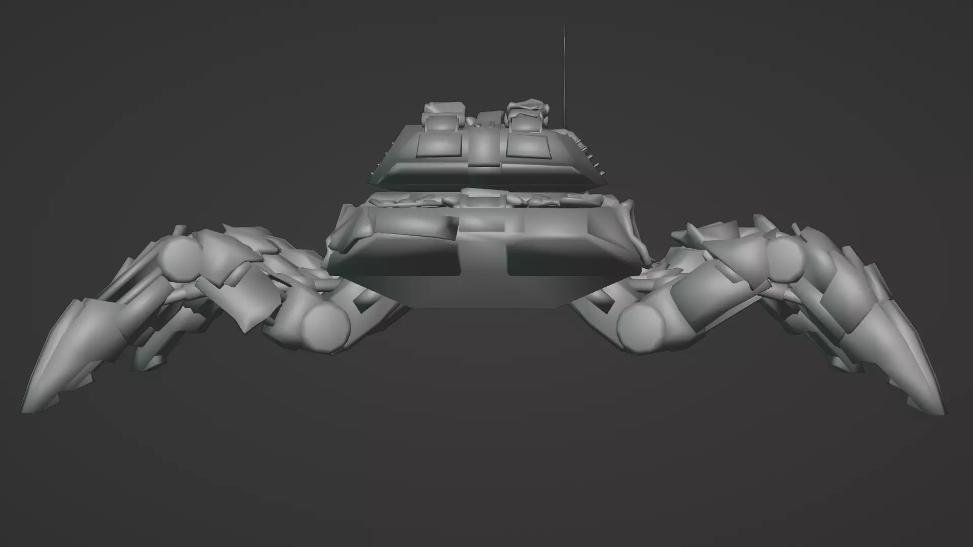 Spider Legged Tank 3D Model Futuristic Mecha Vehicle 3D model_21