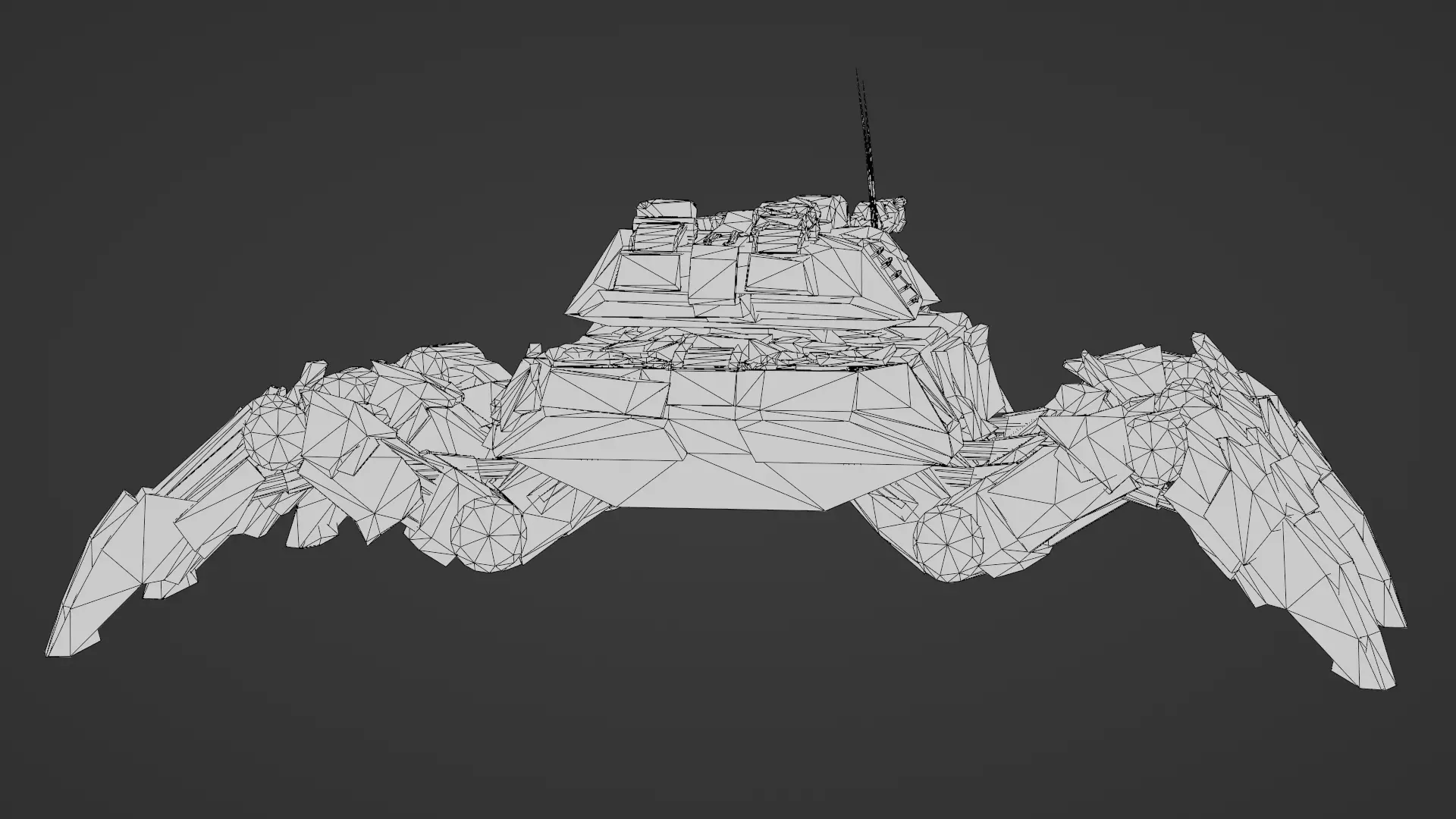 Spider Legged Tank 3D Model Futuristic Mecha Vehicle 3D model_29