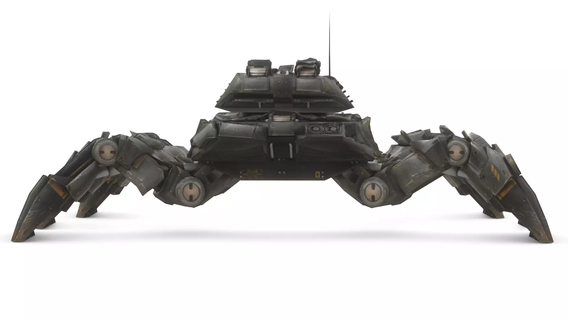 Spider Legged Tank 3D Model Futuristic Mecha Vehicle 3D model_7