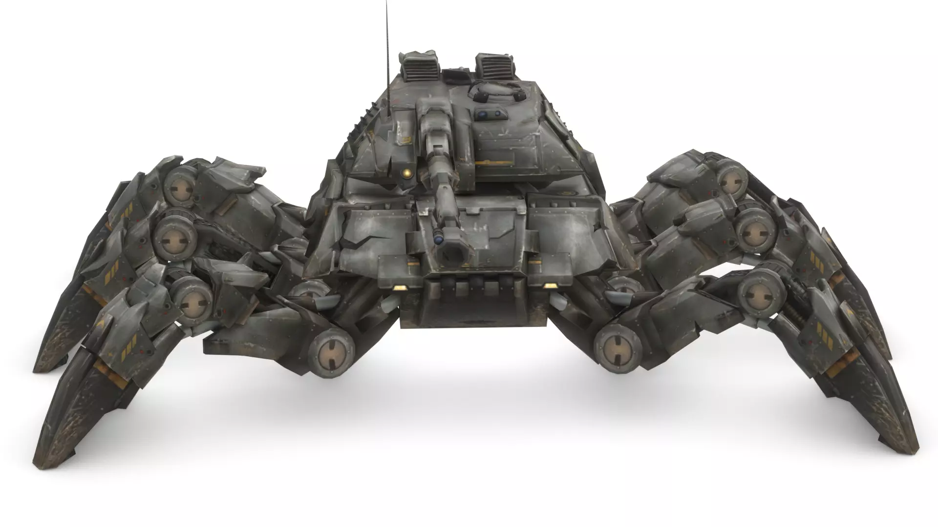 Spider Legged Tank 3D Model Futuristic Mecha Vehicle 3D model_10