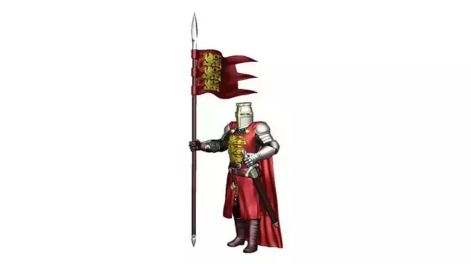 English crusader Infantry 1 3D print model