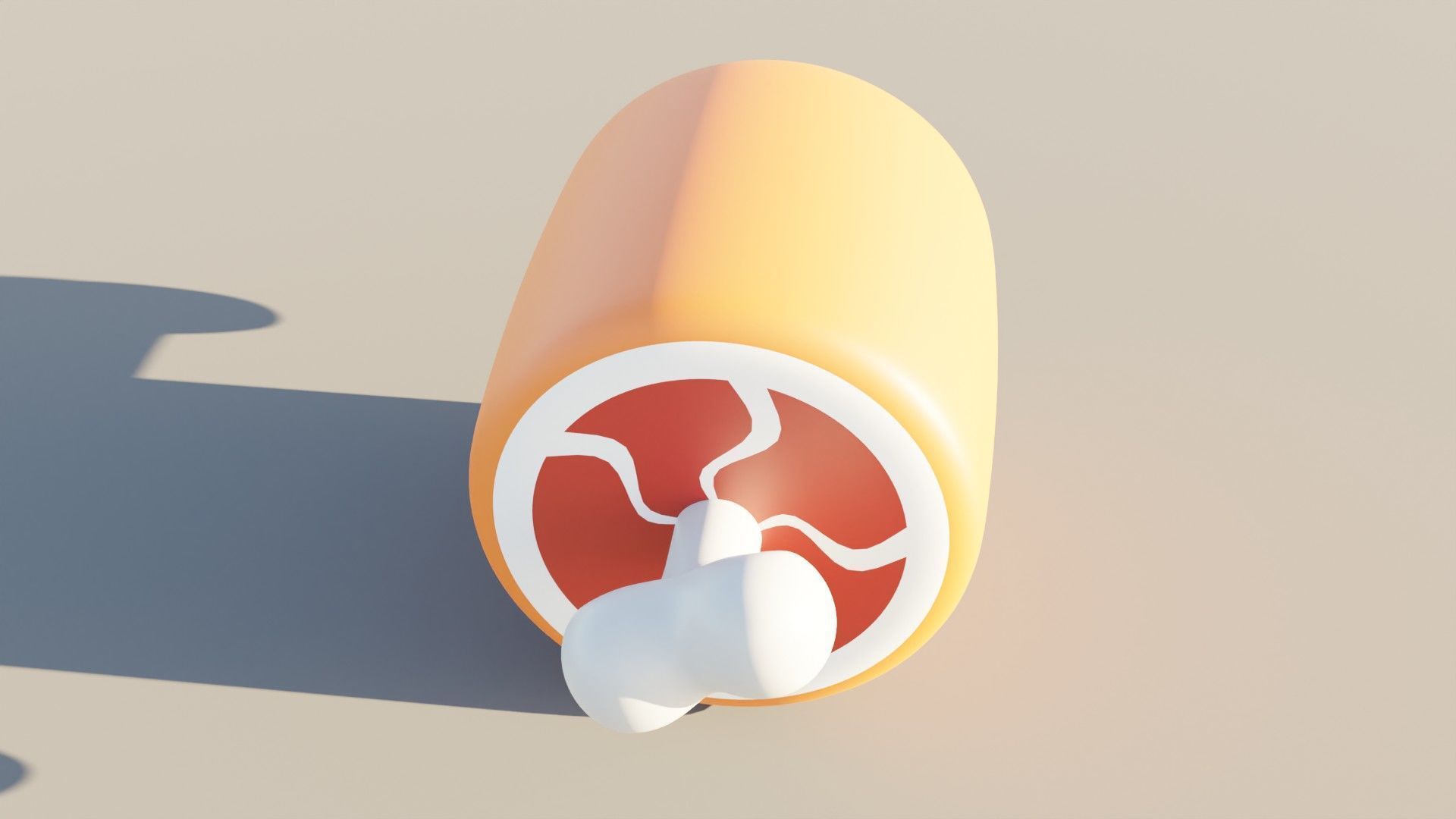 Cartoon Bone Of Meat 3D model_1