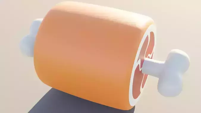 Cartoon Bone Of Meat