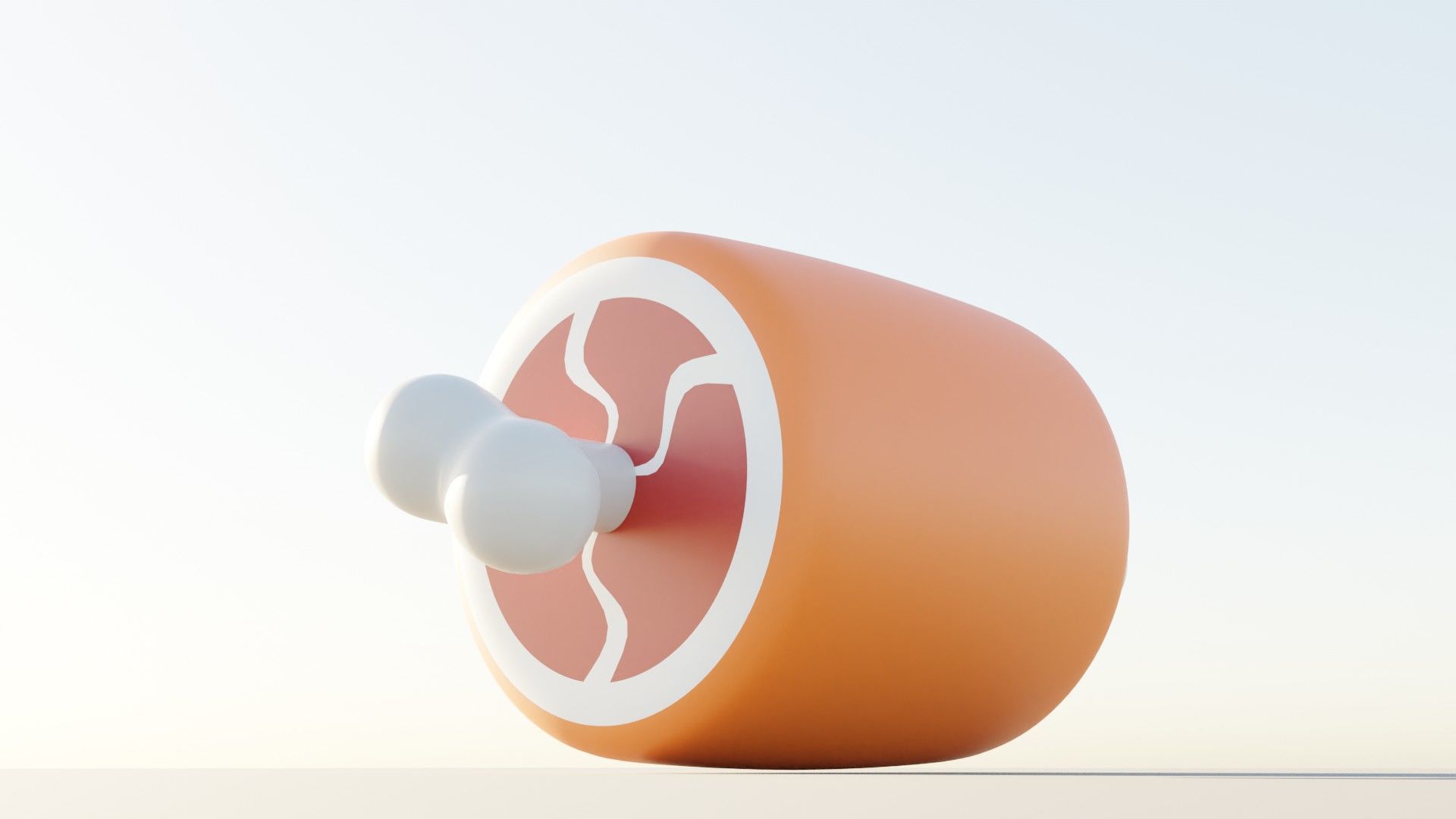 Cartoon Bone Of Meat 3D model_3