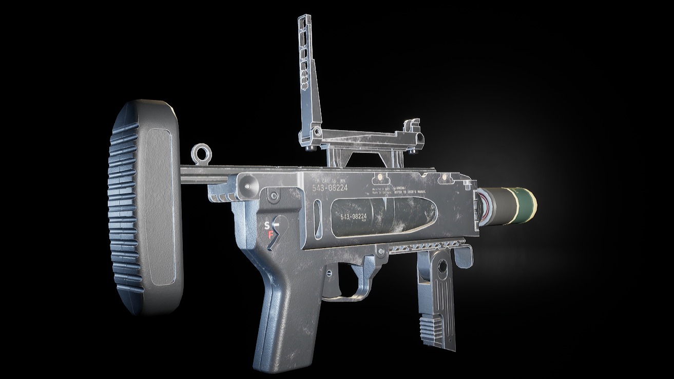 AAA GL320 Grenade Launcher Game Ready PBR Low-poly 3D model_6