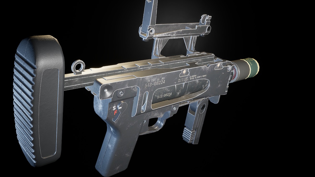 AAA GL320 Grenade Launcher Game Ready PBR Low-poly 3D model_2