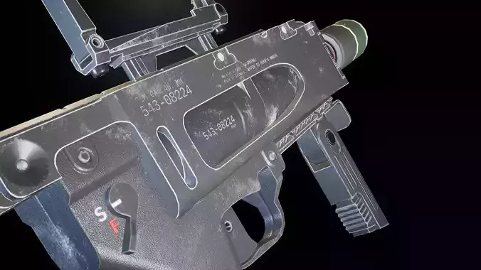 AAA GL320 Grenade Launcher Game Ready PBR Low-poly 3D model