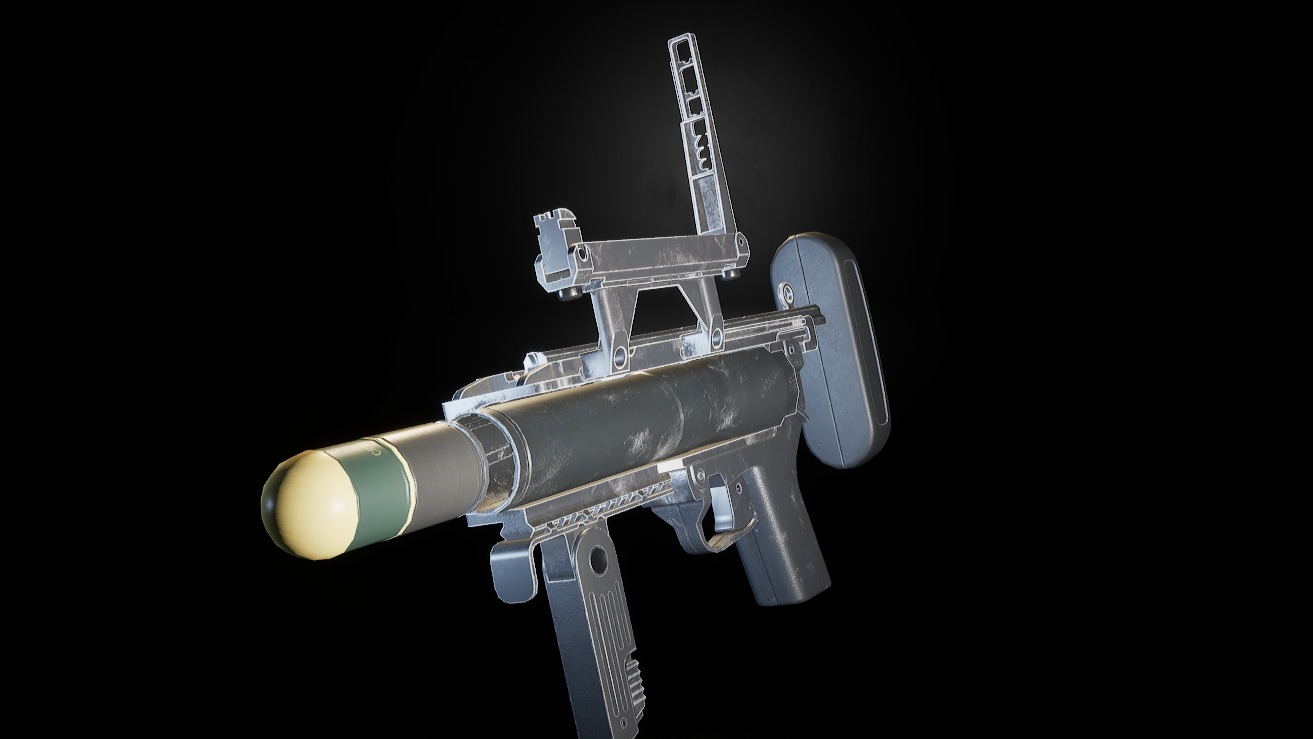 AAA GL320 Grenade Launcher Game Ready PBR Low-poly 3D model_7