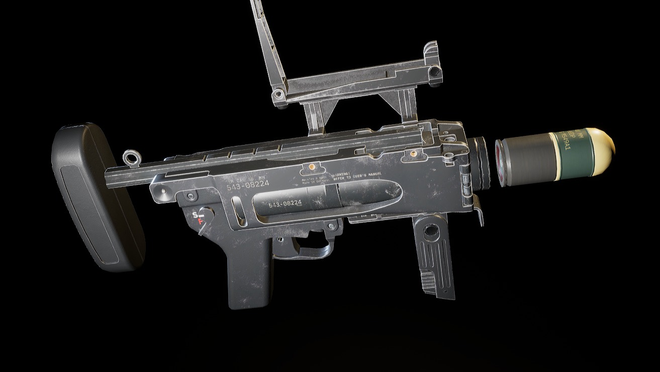 AAA GL320 Grenade Launcher Game Ready PBR Low-poly 3D model_5