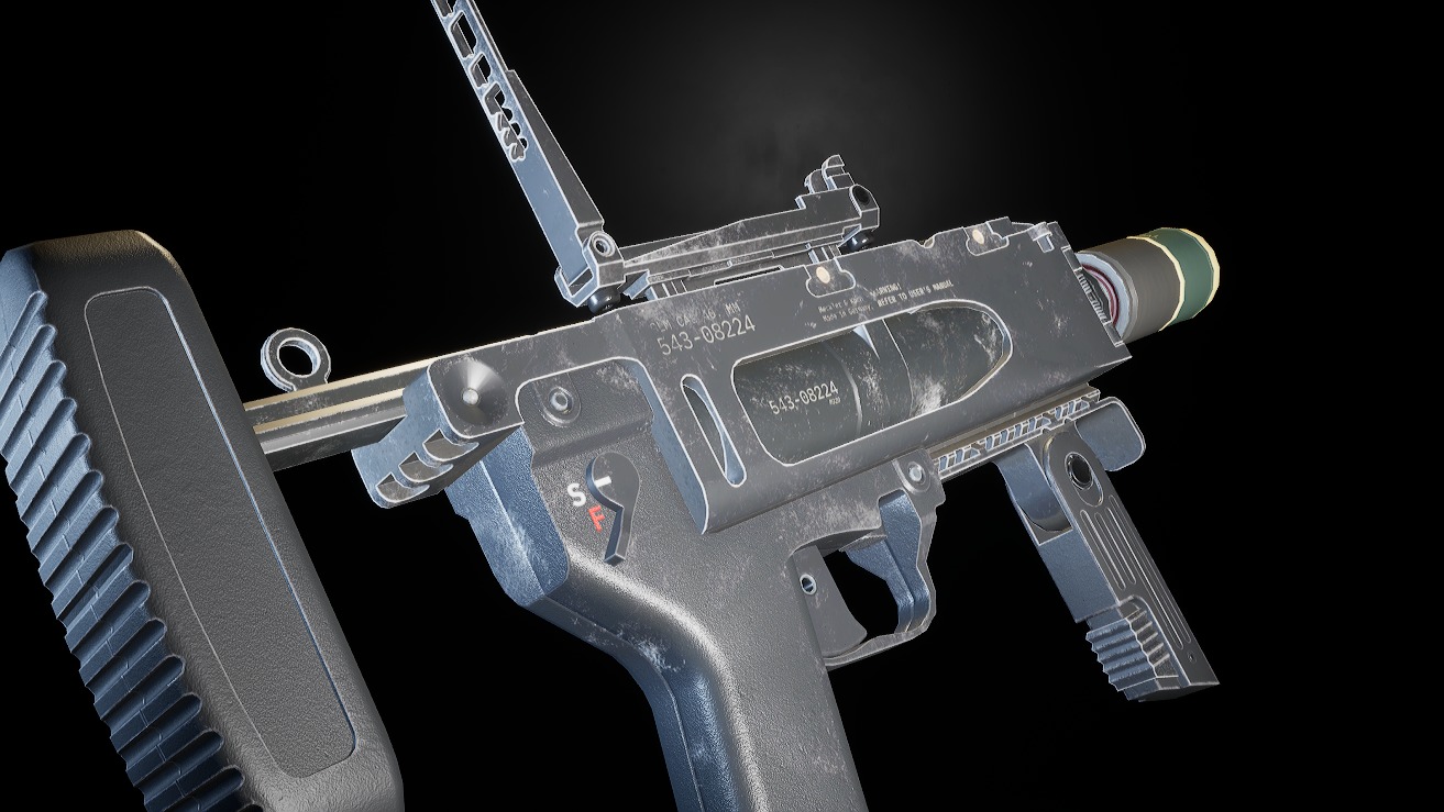 AAA GL320 Grenade Launcher Game Ready PBR Low-poly 3D model_3