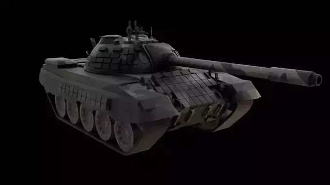 T55 Tank 3D Model BF3 Style High Quality PBR Textured Game Ready