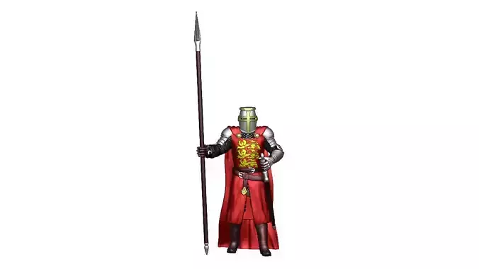 English crusader Infantry 2 3D print model