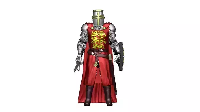 English crusader Infantry 3 3D print model