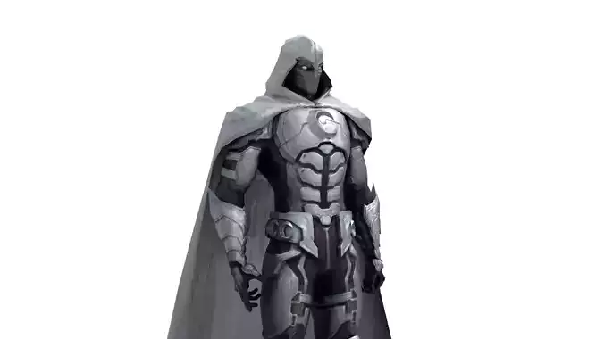 Moon Knight Vigilante 3D Model PBR Textured Game-Ready Low-poly 3D model