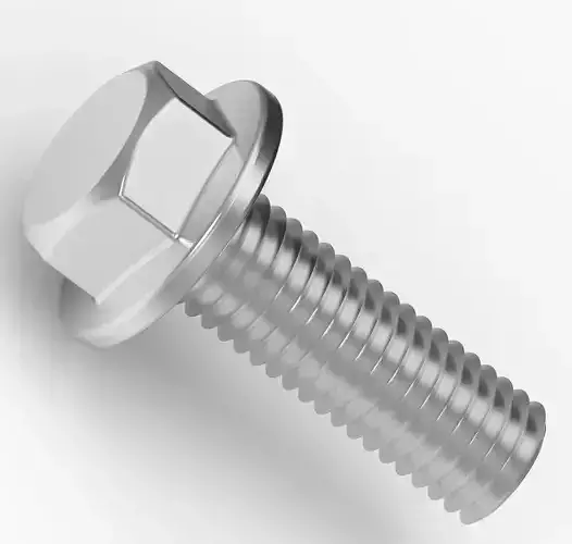 Steel Flanged Bolt 3D print model