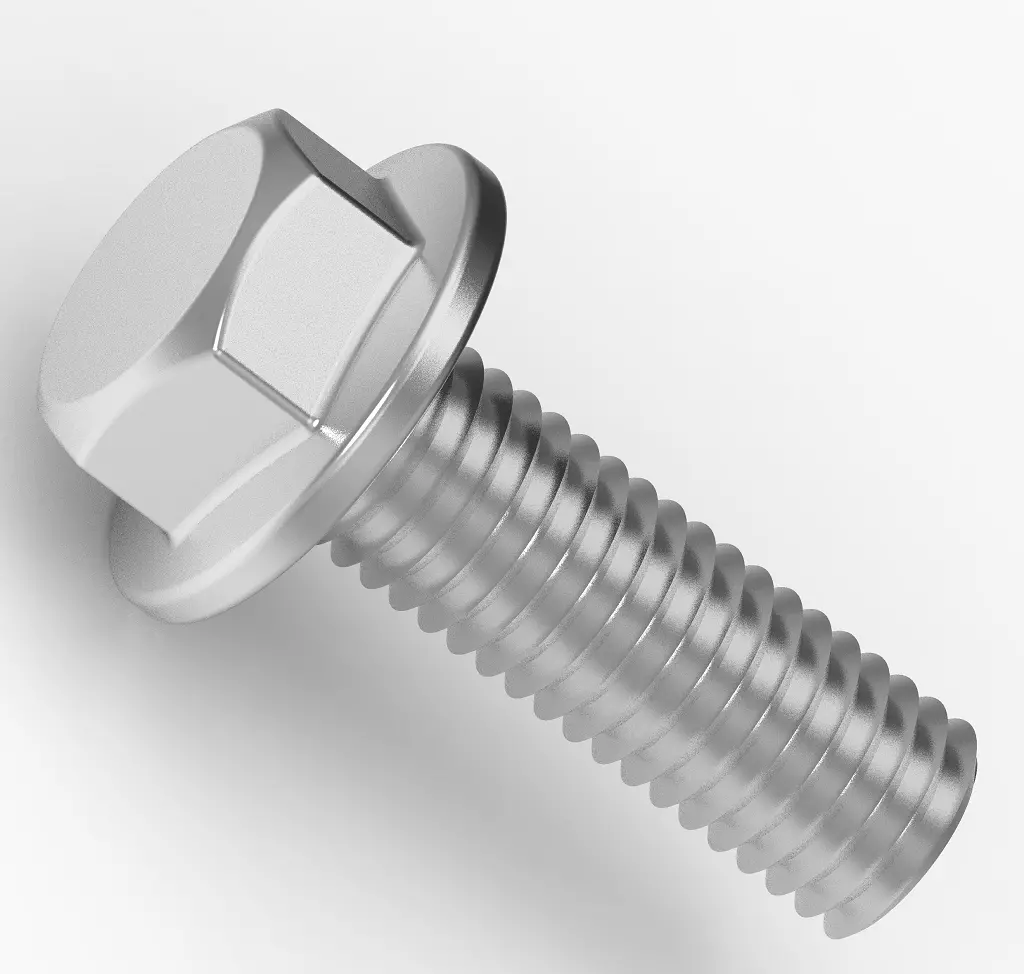Steel Flanged Bolt 3D print model_0