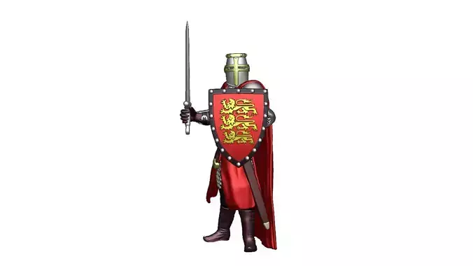 English crusader Infantry 4 3D print model