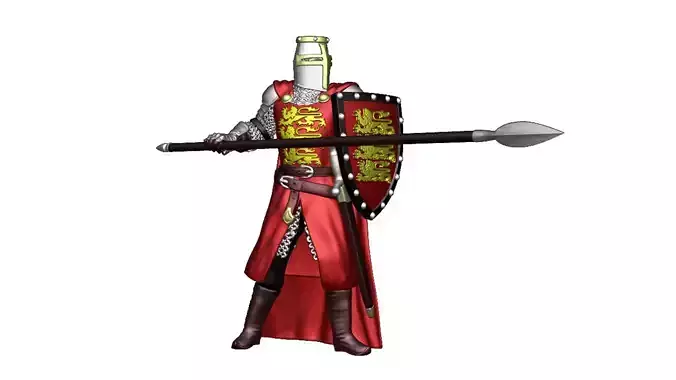 English crusader Infantry 5 3D print model